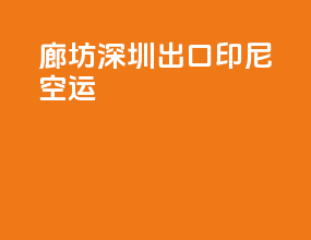 廊坊深圳出口印尼空运