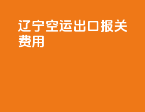 辽宁空运出口报关费用