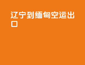 辽宁到缅甸空运出口