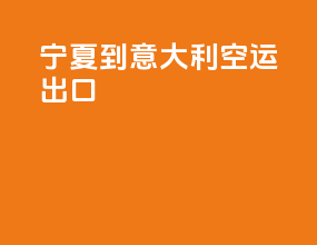 宁夏到意大利空运出口