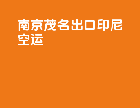 南京茂名出口印尼空运