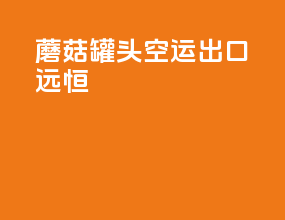 蘑菇罐头空运出口远恒