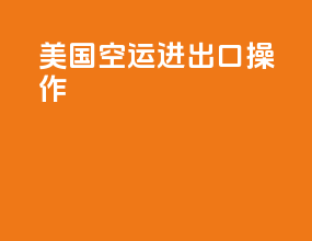 美国空运进出口操作