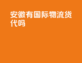 安徽有国际物流货代吗