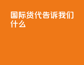 国际货代告诉我们什么