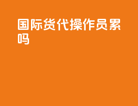 国际货代操作员累吗
