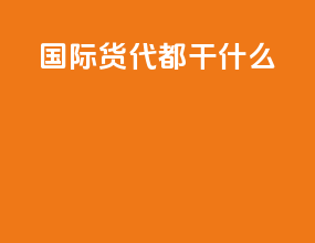 国际货代都干什么
