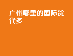 广州哪里的国际货代多