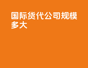 国际货代公司规模多大