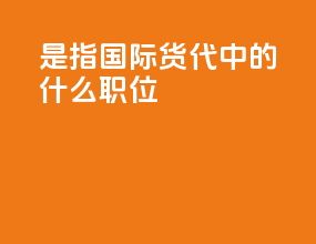 op是指国际货代中的什么职位