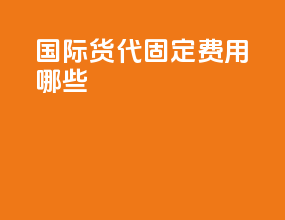 国际货代固定费用哪些