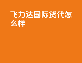 飞力达国际货代怎么样