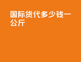国际货代多少钱一公斤