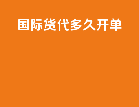 国际货代多久开单