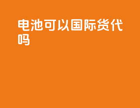 电池可以国际货代吗