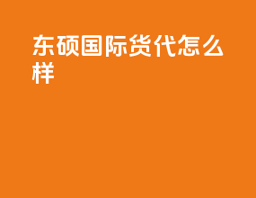 东硕国际货代怎么样