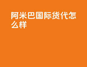 阿米巴国际货代怎么样