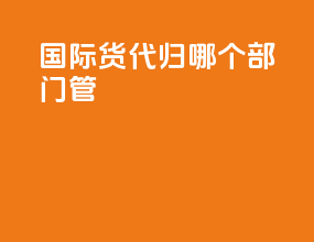 国际货代归哪个部门管