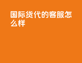 国际货代的客服怎么样
