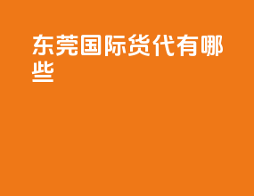 东莞国际货代有哪些