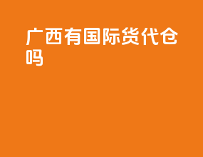 广西有国际货代仓吗