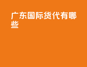 广东国际货代有哪些