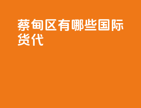 蔡甸区有哪些国际货代