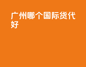 广州哪个国际货代好