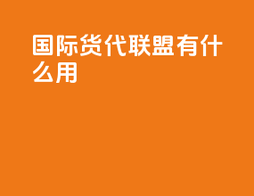 wca国际货代联盟有什么用