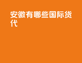 安徽有哪些国际货代
