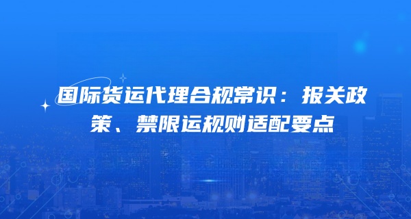 国际货运代理合规常识：报关政策、禁限运规则适配要点